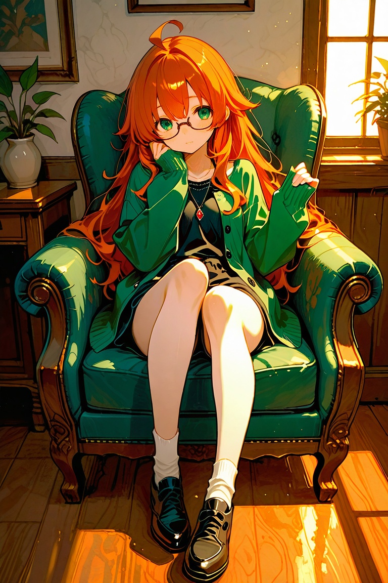 futabatoshiaki,  glasses,  middle hair on Tensor.Art