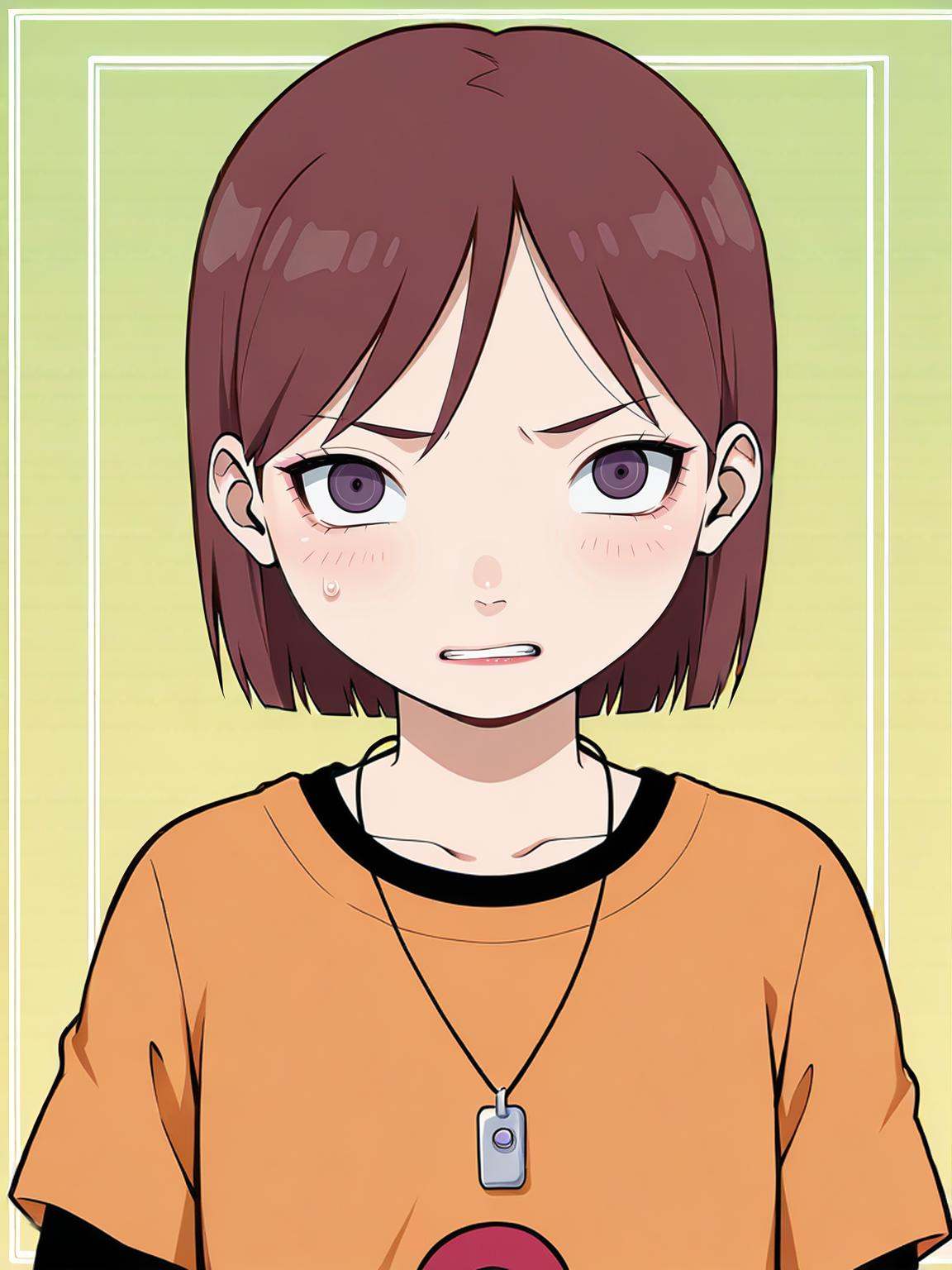 1girl naruborustyle short hair,  brown hair on Tensor.Art