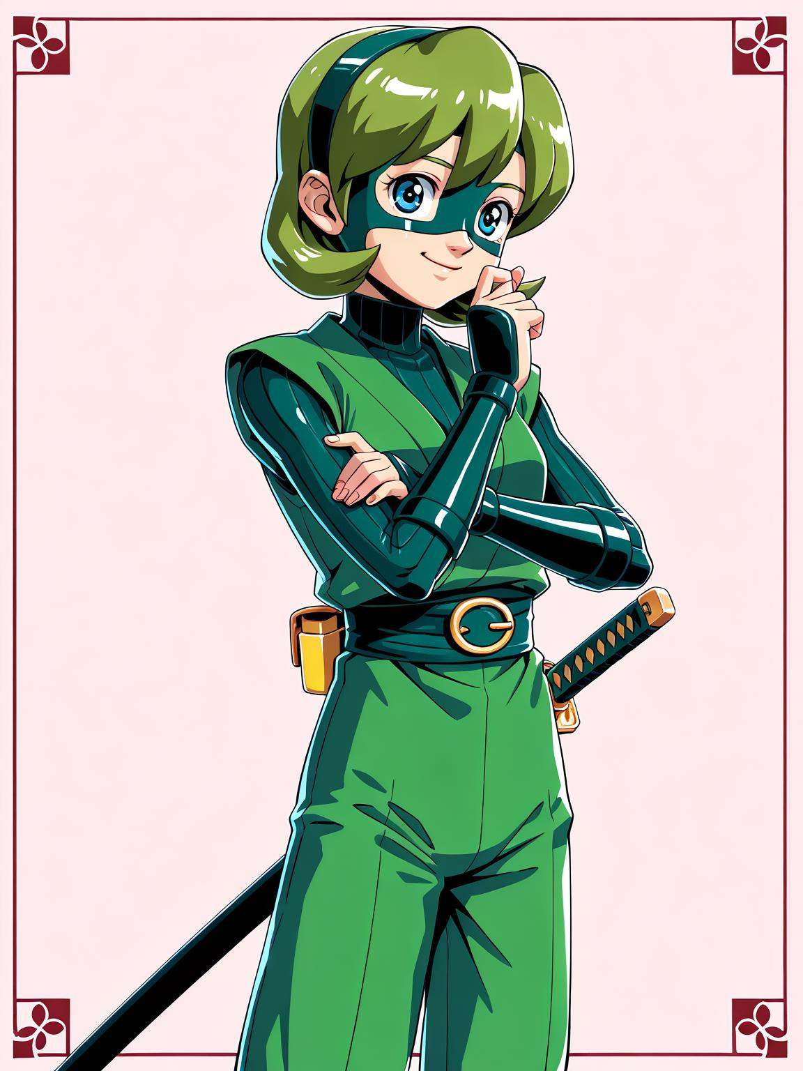 vintageeroge basedsaria,  smile,  katana on Tensor.Art