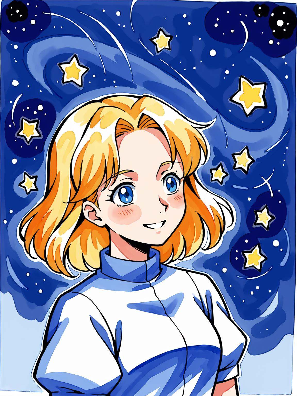 outer space,  starry sky,  floating on Tensor.Art