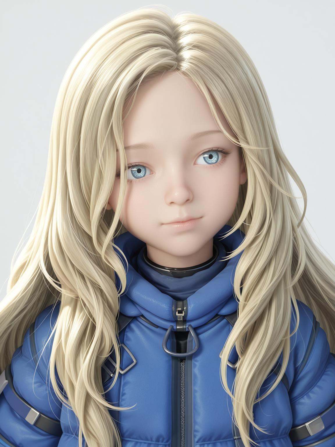 xdianaxblonde hair,  blue eyes on Tensor.Art