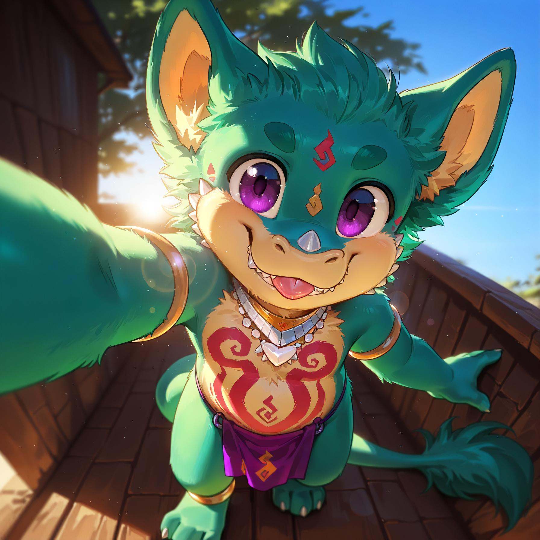 Drigo,  dragon,  tribal markings on Tensor.Art