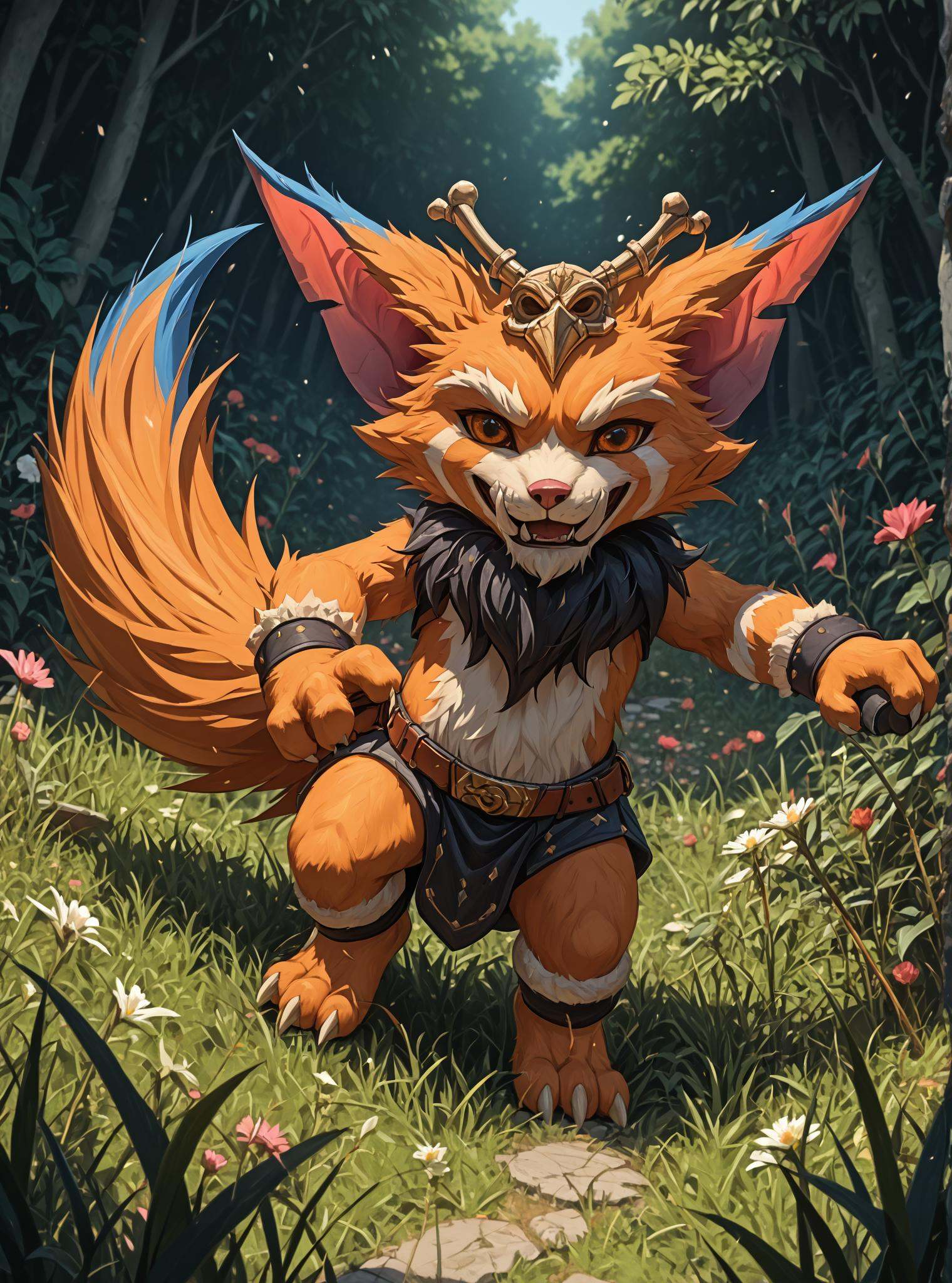 Gnar,  yordle,  fangs on Tensor.Art