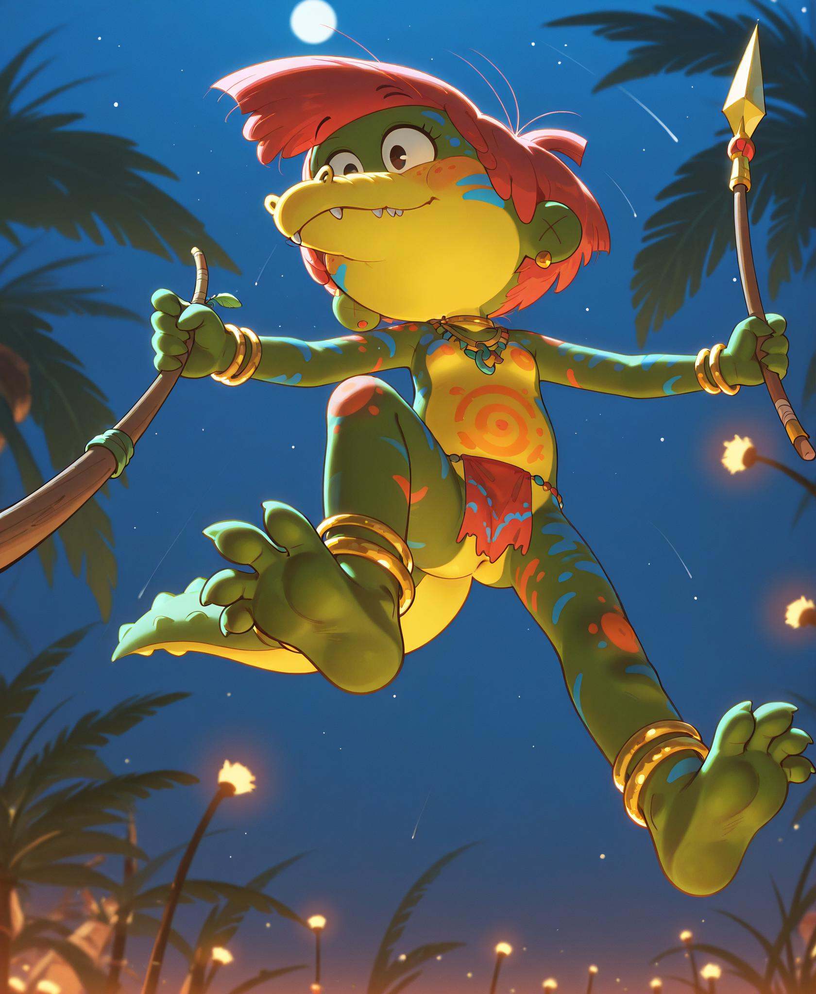 Arlo Beauregard,  alligator,  red hair on Tensor.Art