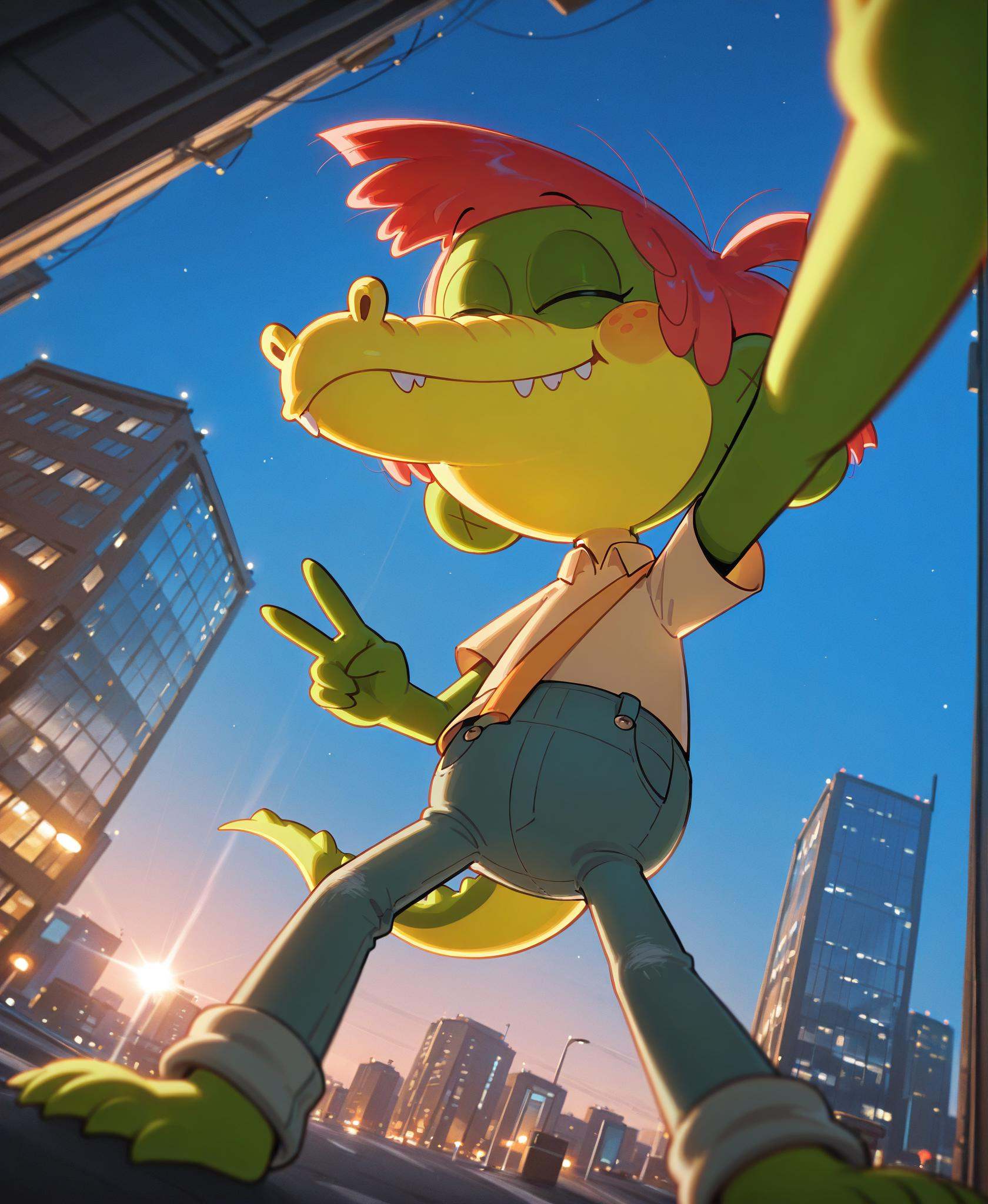 Arlo Beauregard,  alligator,  red hair on Tensor.Art