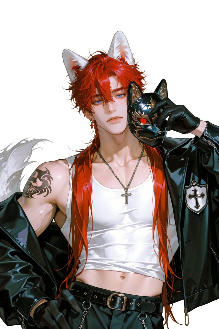 ((upper body,  half body,  white background on Tensor.Art