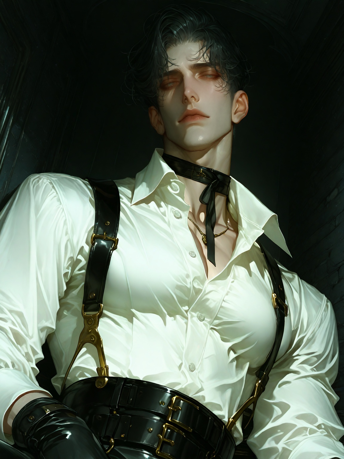 1boy,  shirt,  male focus on Tensor.Art