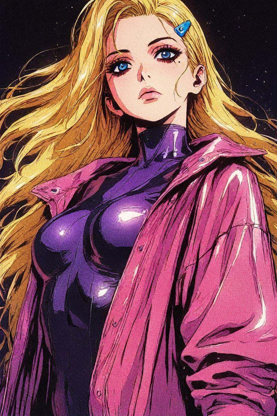 fuurinji miu,  blonde hair,  long hair on Tensor.Art