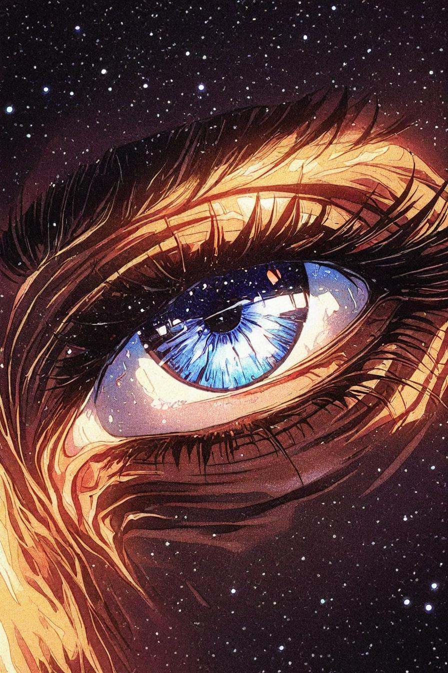 eye focus,  starry sky,  stars on Tensor.Art