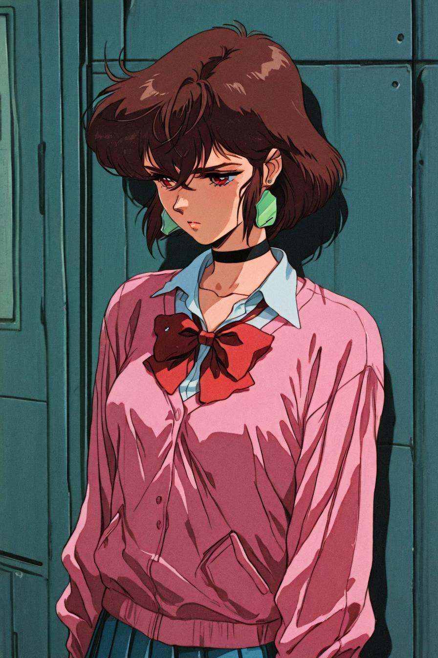 ayasemomo,  hair between eyes,  crossed bangs on Tensor.Art
