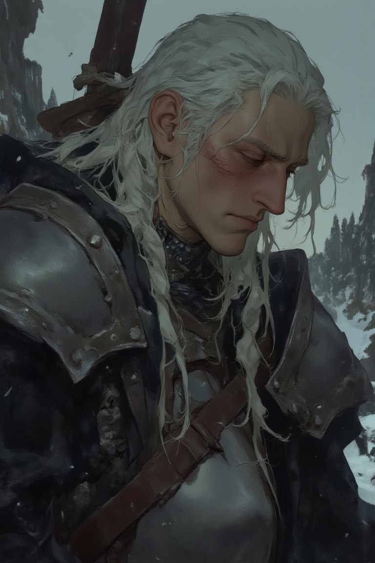 1male,  middle aged,  white hair on Tensor.Art