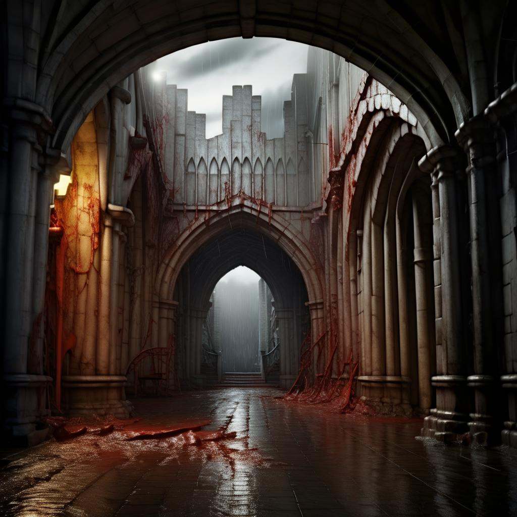 arch,  statue,  light on Tensor.Art