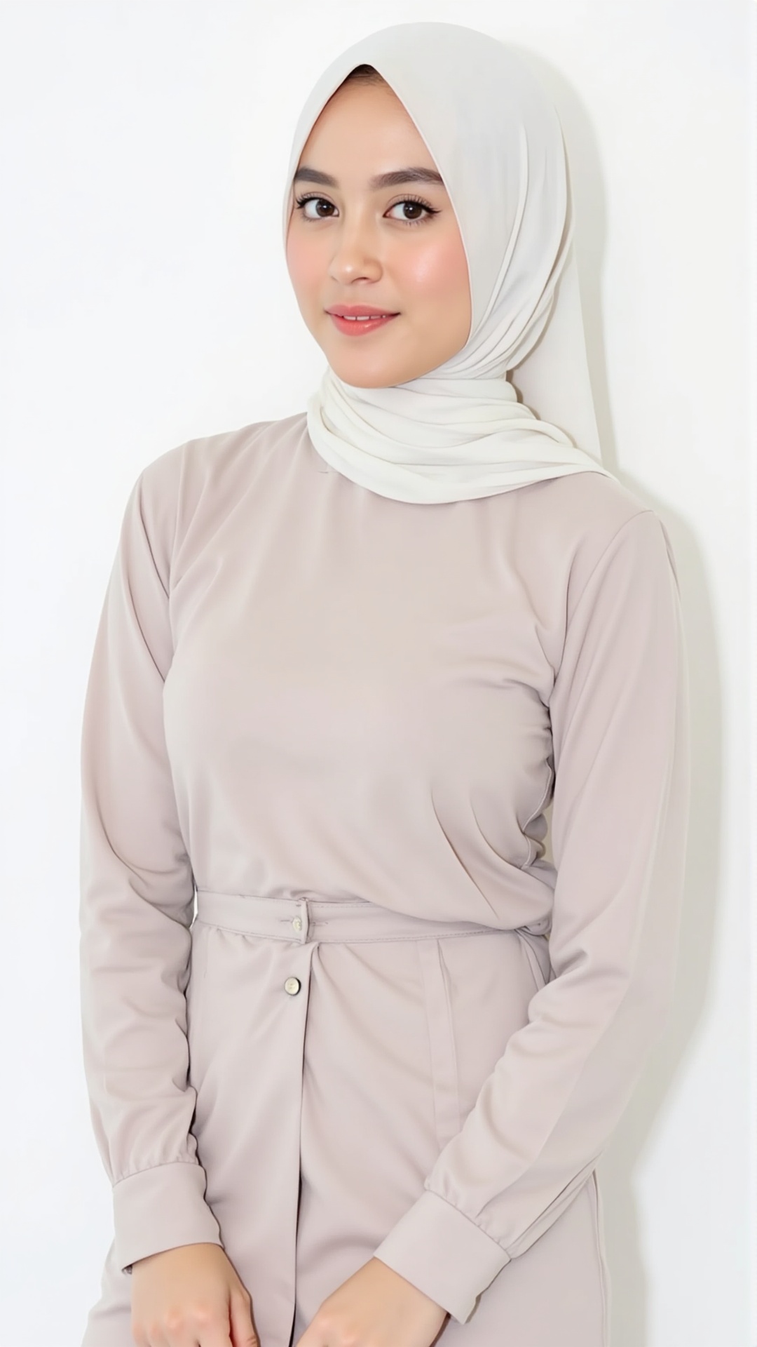 Revi,  white hijab,  height 160cm on Tensor.Art
