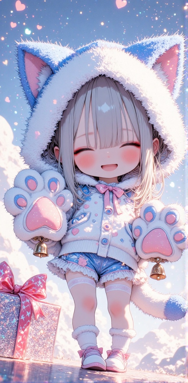 Ultra-detailed digital art masterpiece,  kawaii and cute anime style,  inspired by Tetsuya Nomura and Shigenori Soejima on...