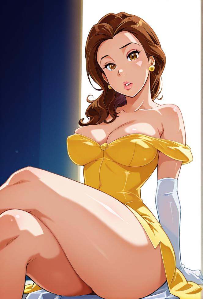 belle,  1girl,  large breasts on Tensor.Art