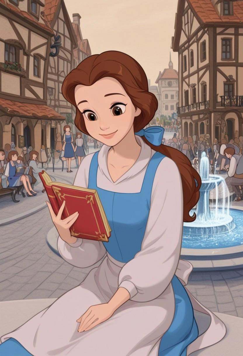 belle,  1girl,  brown hair on Tensor.Art