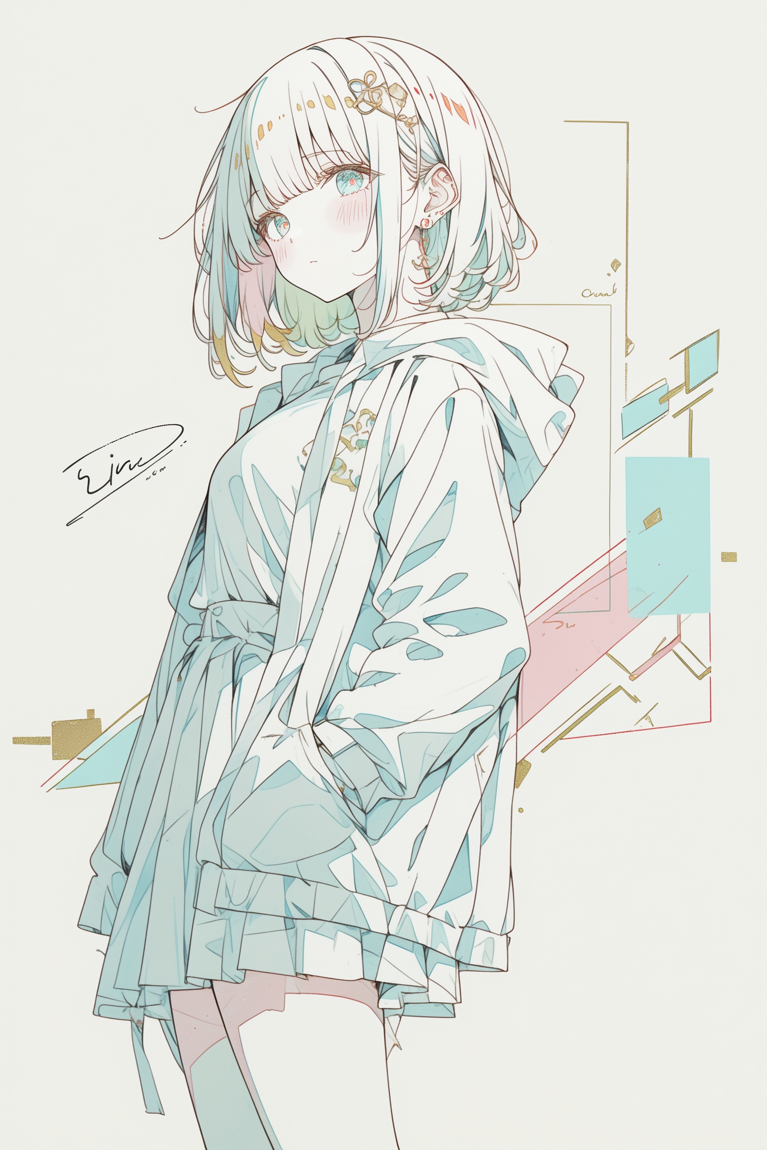 1girl,  watercolor \(medium\),  d41sy_style on Tensor.Art