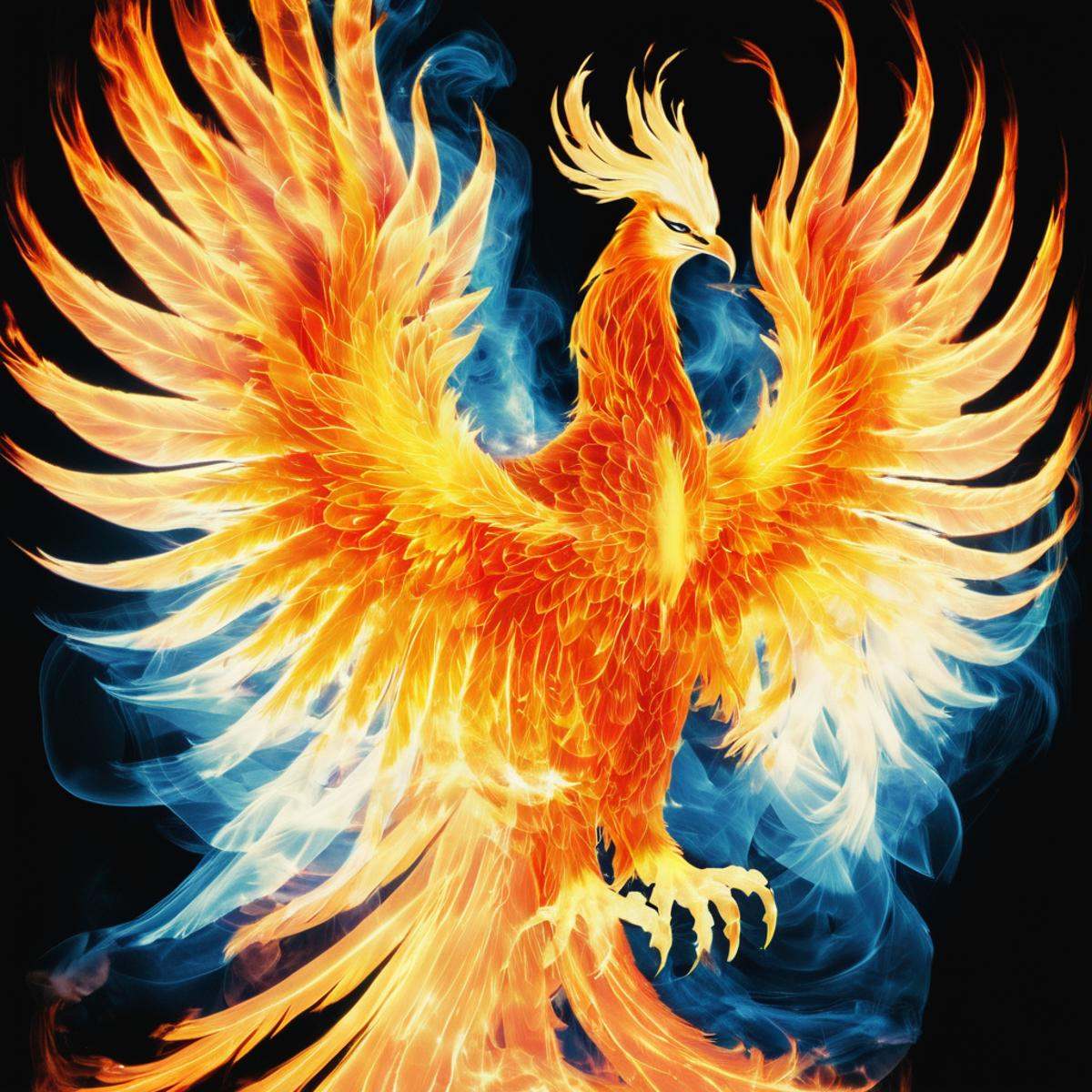 double exposure,  (ethereal phoenix),  CineColor on Tensor.Art