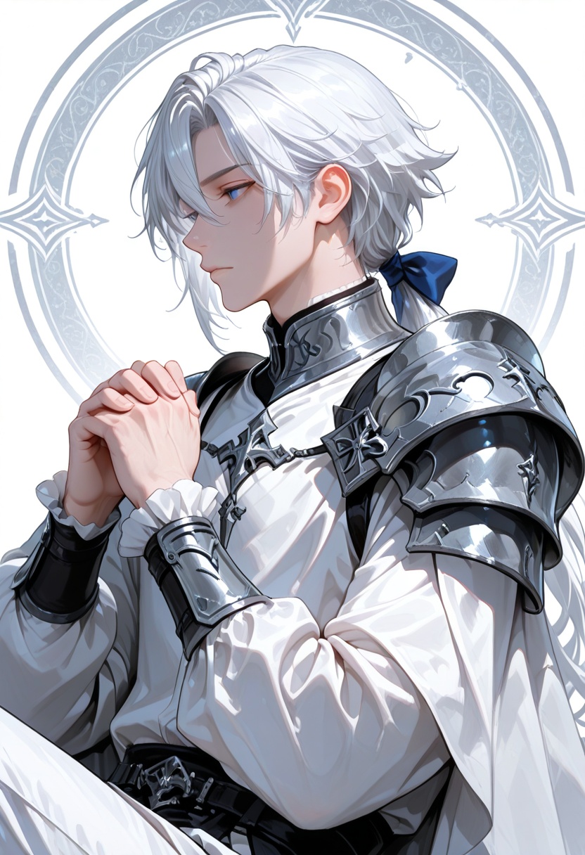 ((upper body,  white background,  (front view on Tensor.Art