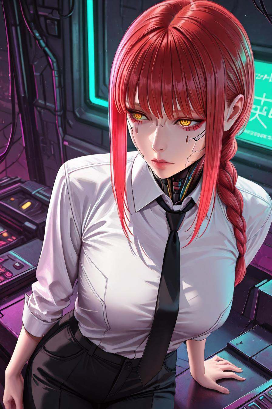 makima,  red hair,  long hair on Tensor.Art