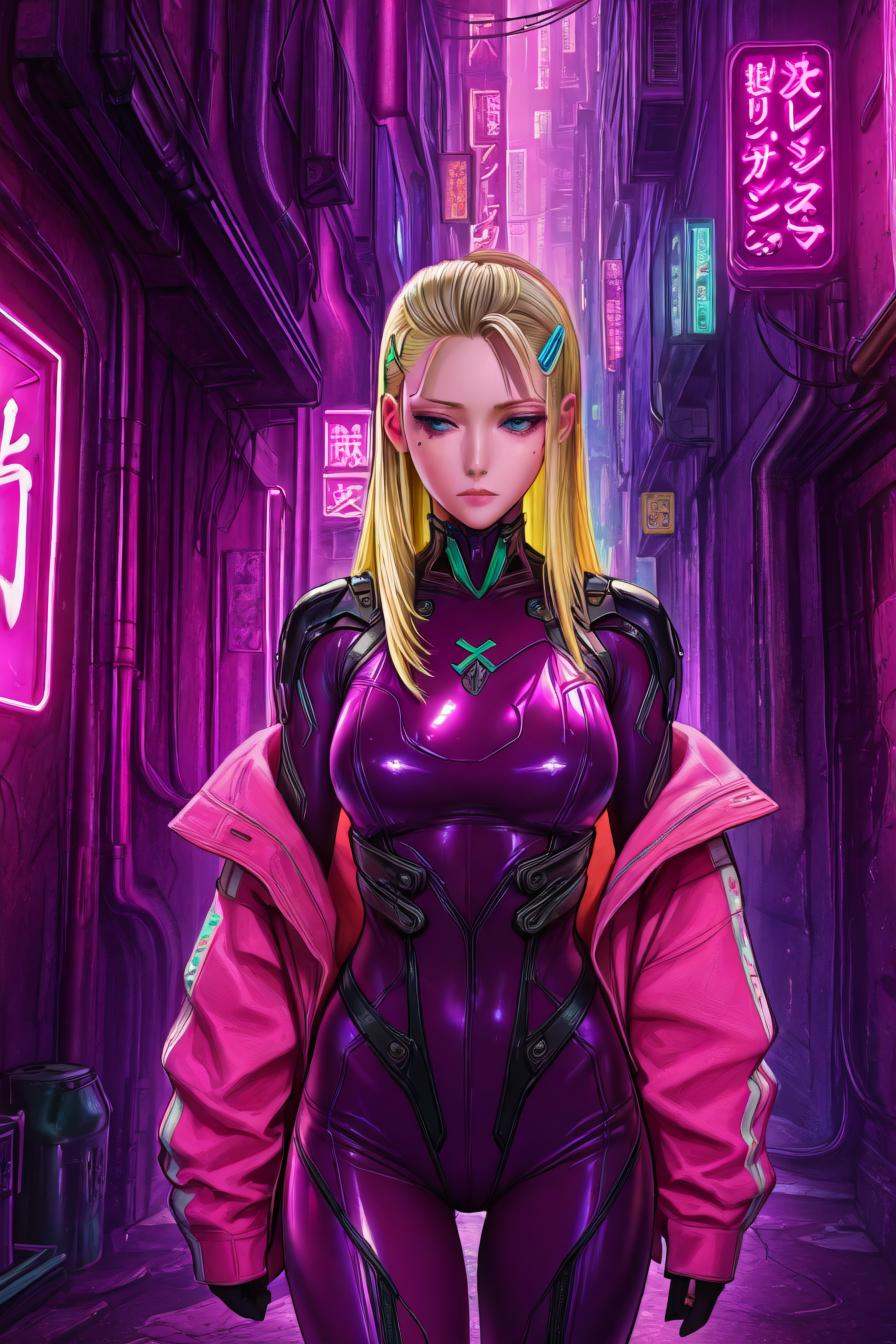 fuurinji miu,  blonde hair,  long hair on Tensor.Art