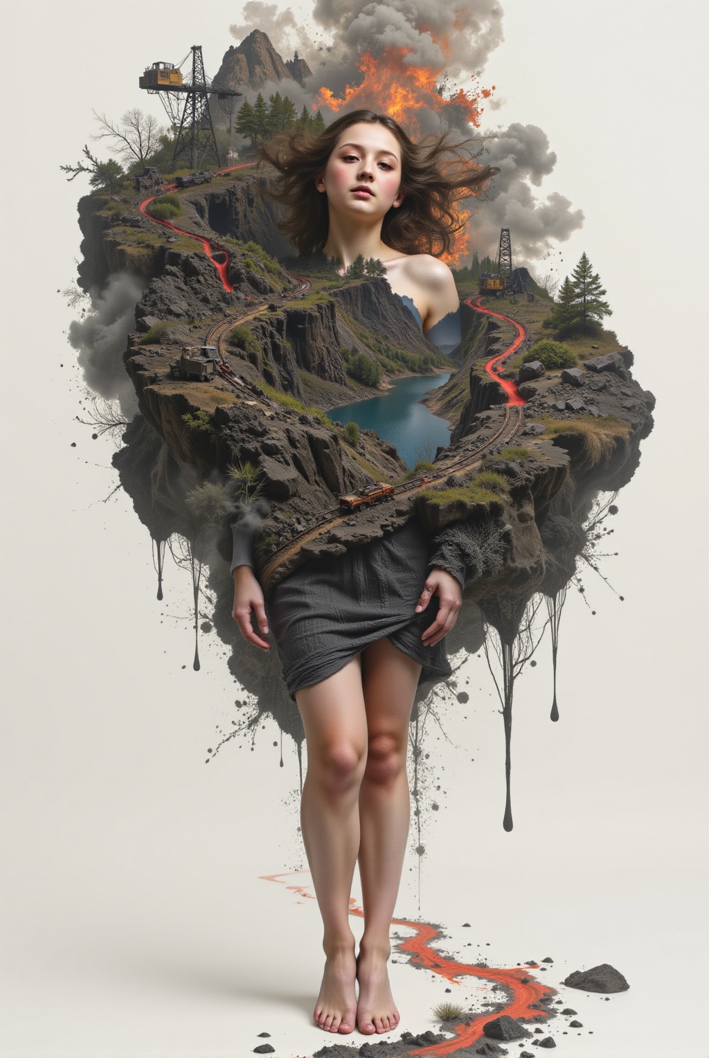 surreal,  simple background,  white background on Tensor.Art