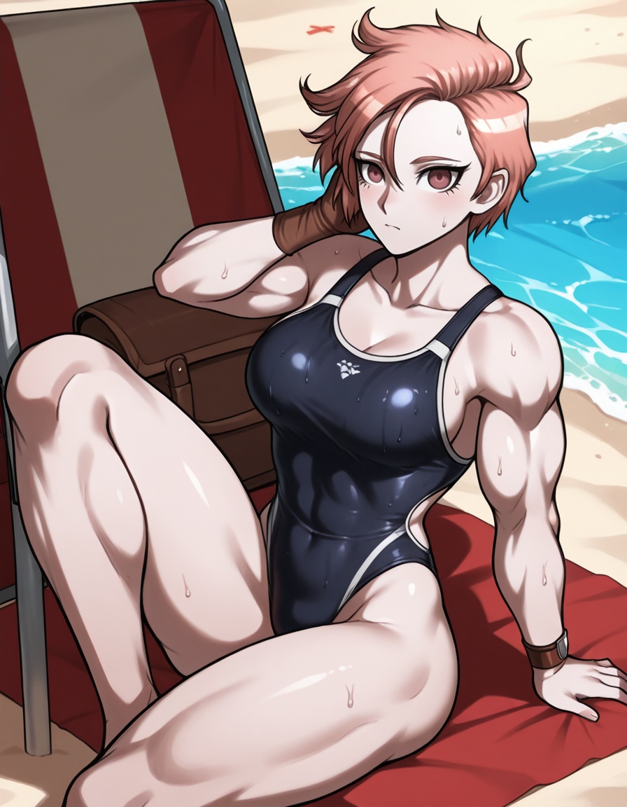 Ingrid Grimwall,  muscular,  wearing a swimsuit on Tensor.Art