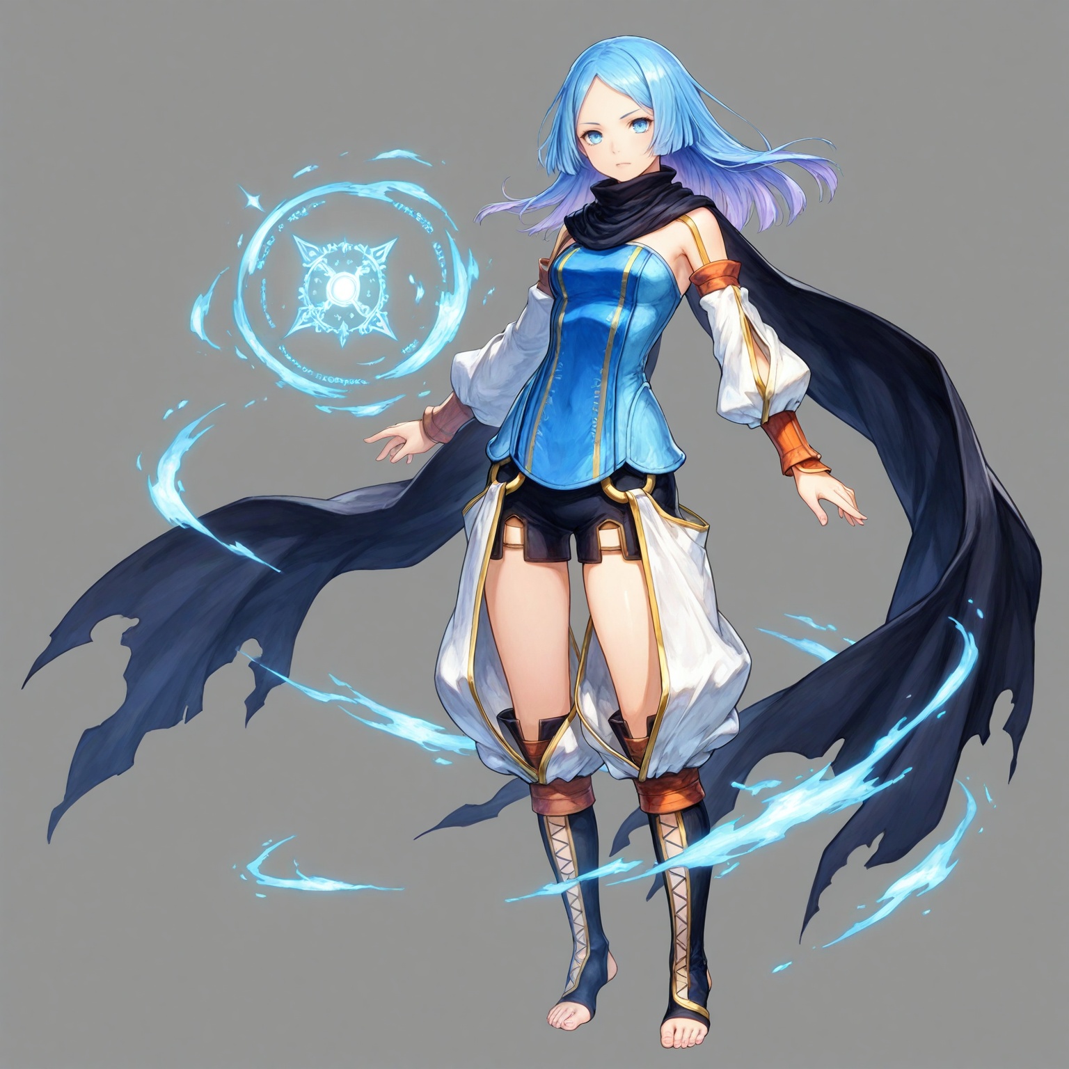 erica_malicious,  blue long hair,  blue eyes on Tensor.Art