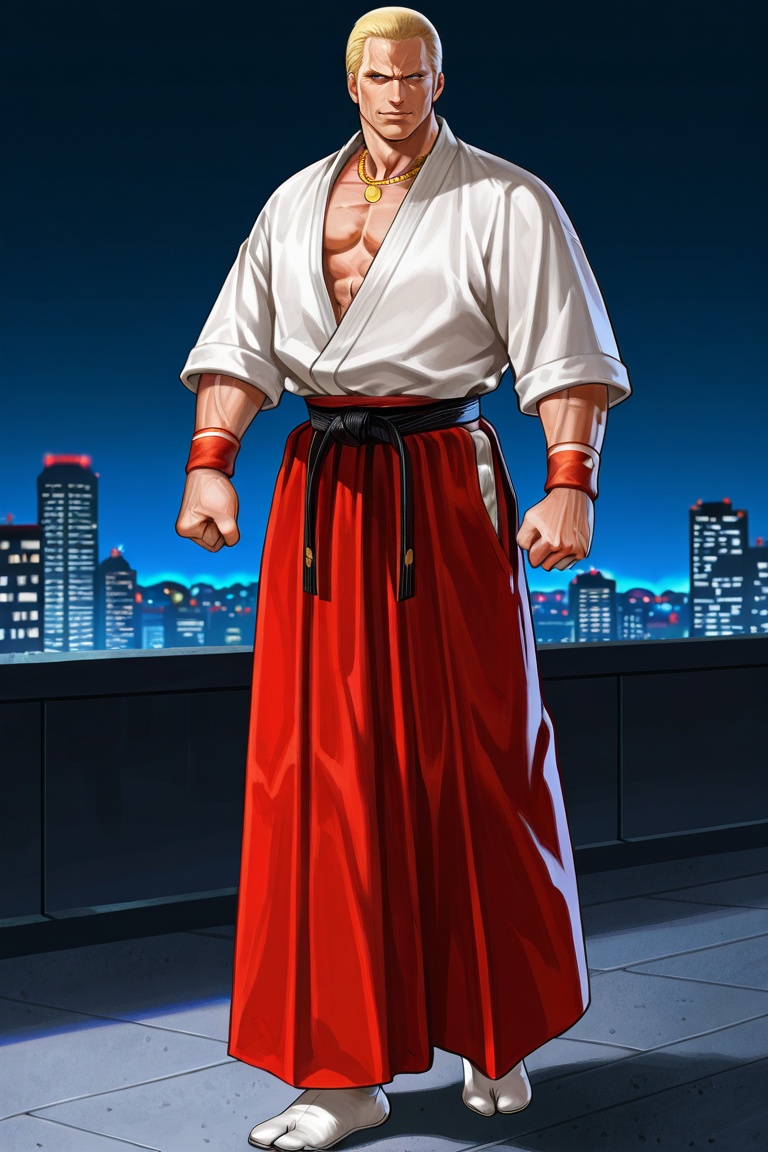 Geese_Howard,  1boy,  hakama on Tensor.Art