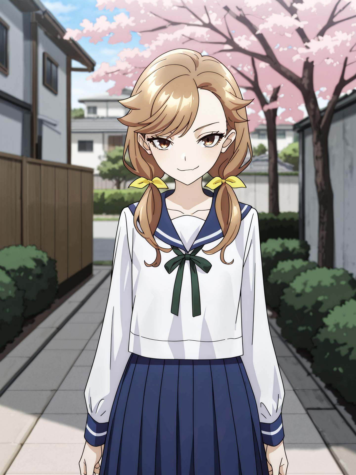 tenjousorabrown eyes,  long hair,  asymmetrical hair on Tensor.Art