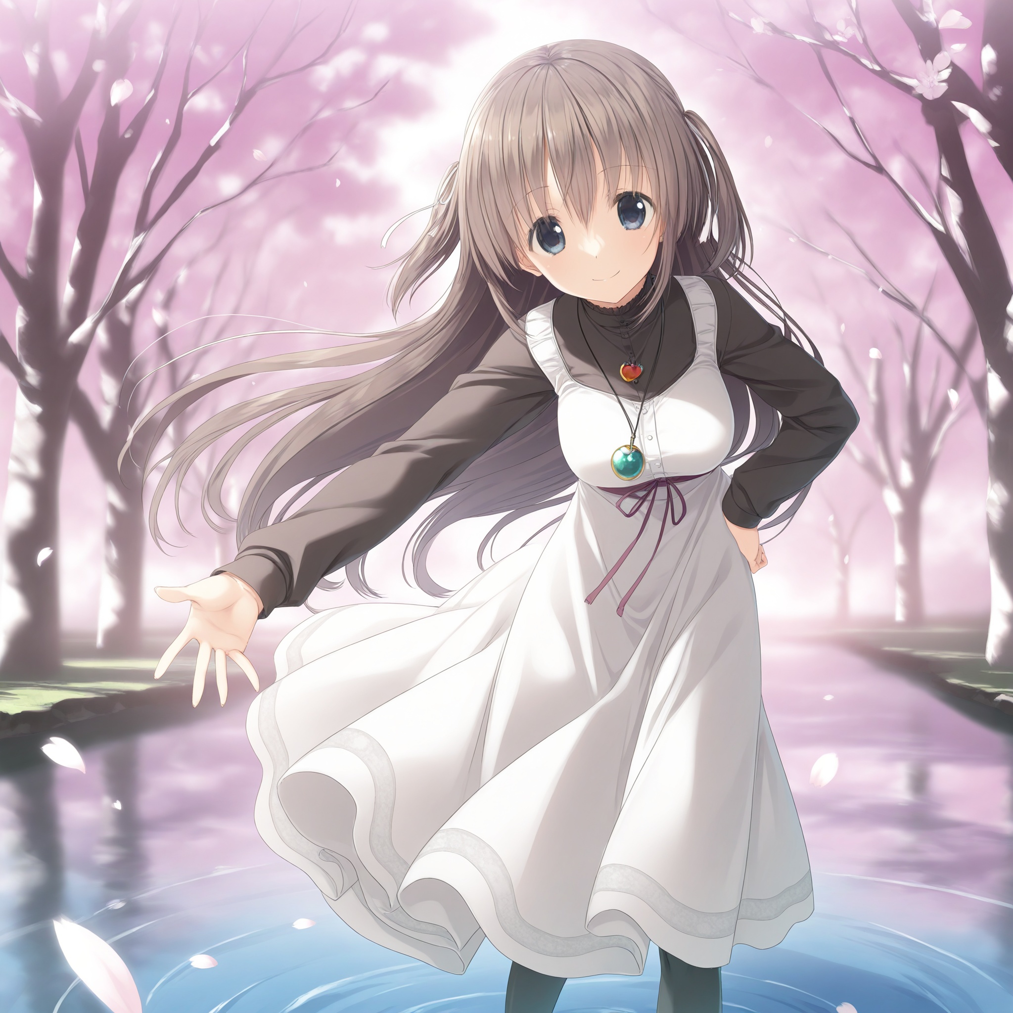 Nagayama Kana,  white dress,  jewelry on Tensor.Art