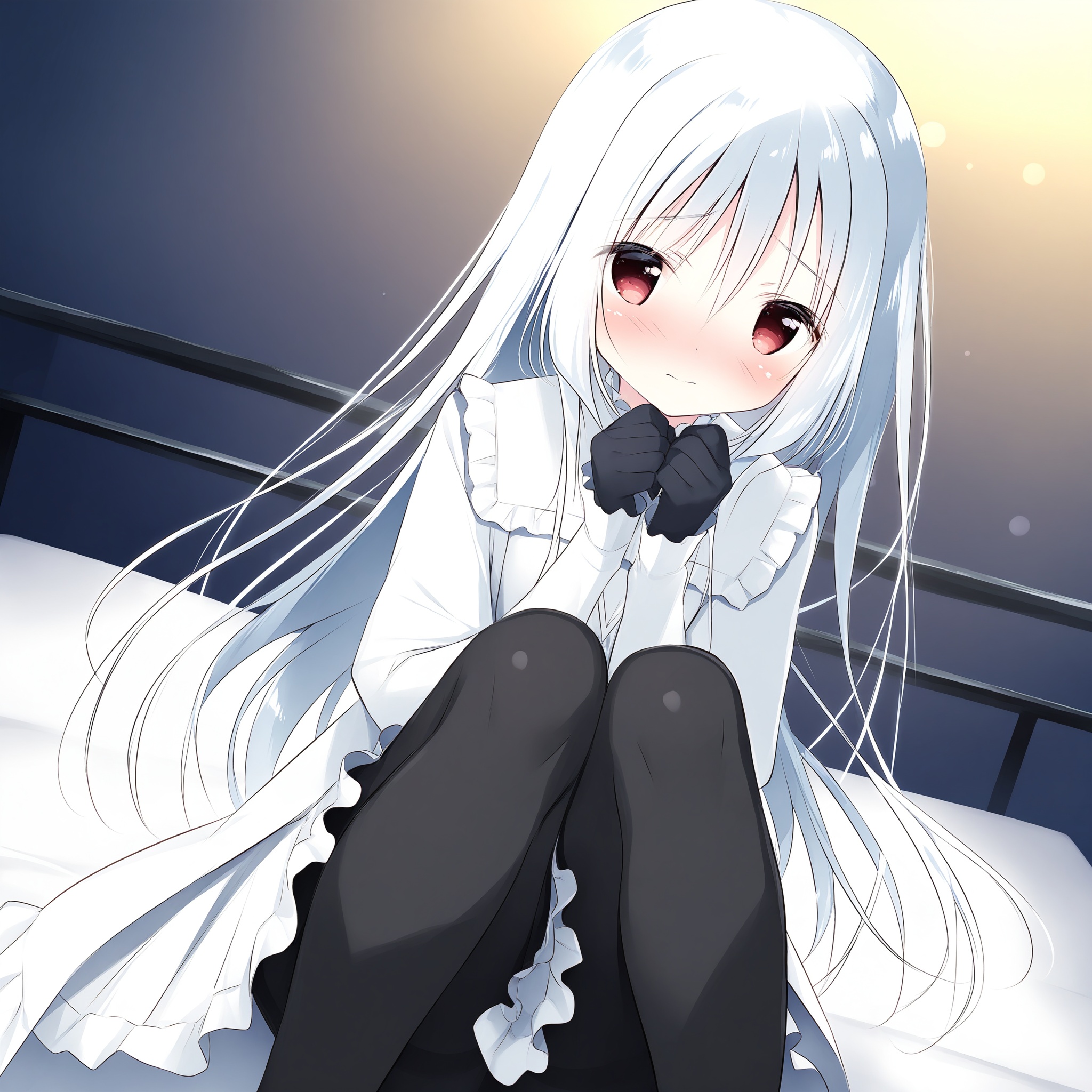 mashiro,  white dress,  long sleeves on Tensor.Art