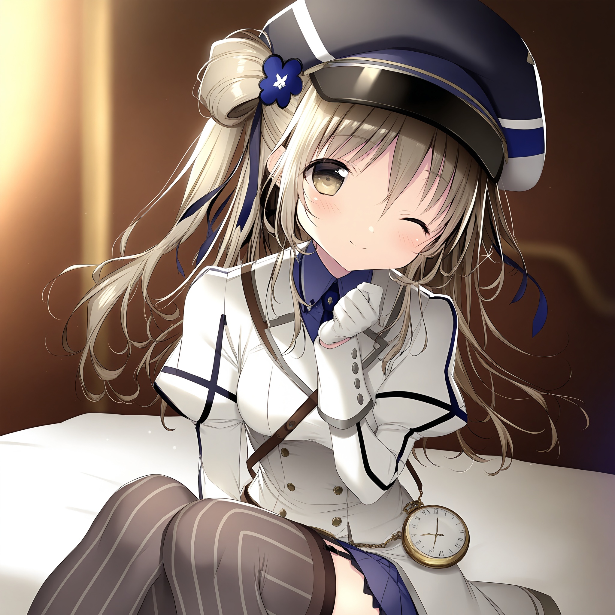 karuha,  single side bun,  brown eyes on Tensor.Art