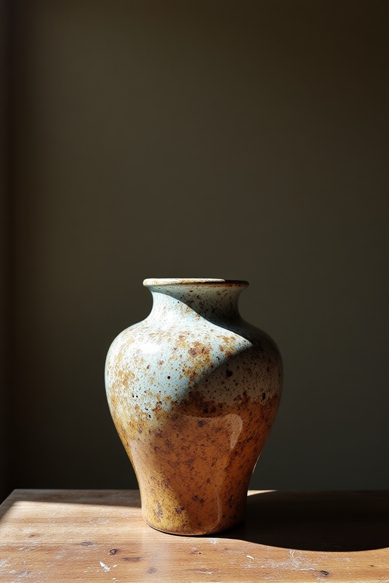 ceramic_vase,  a single antique ceramic vase,  aged texture on Tensor.Art