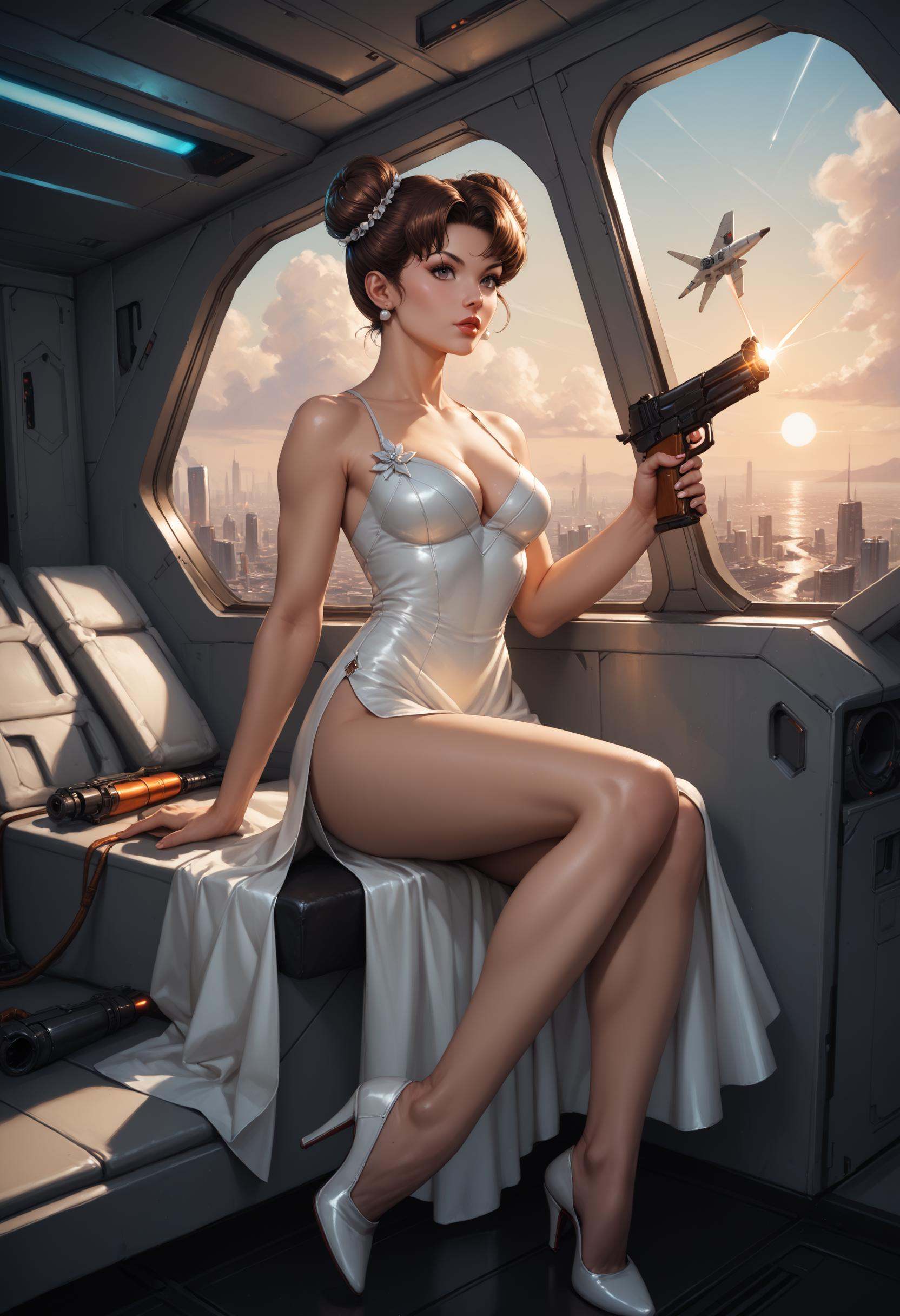 PonyXLV6_Scores 1girl,  weapon,  gun on Tensor.Art
