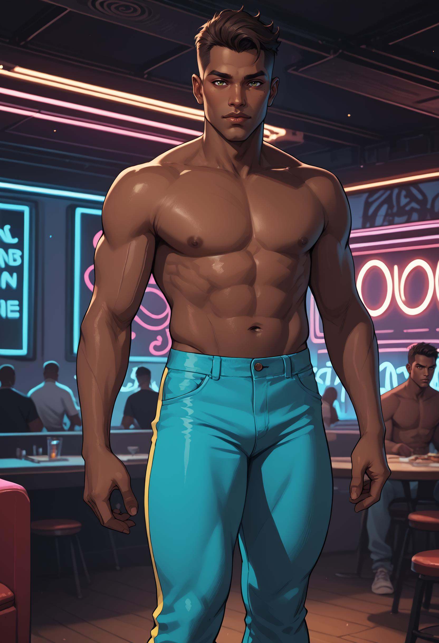 Thick thighs,  1boy,  male focus on Tensor.Art