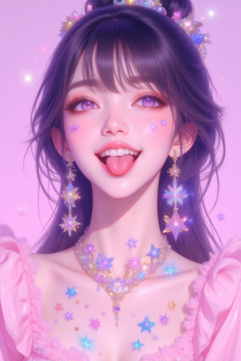 1girl,  looking at viewer,  Upbeat K-pop inspired portrait on Tensor.Art