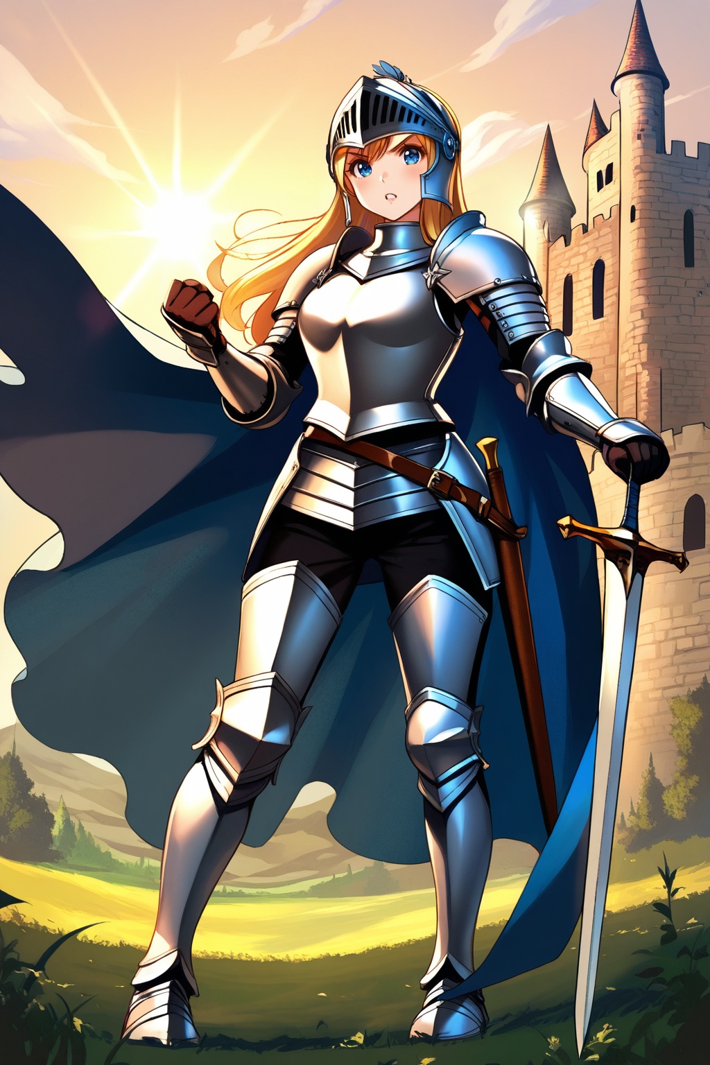 1girl,  knight,  armor on Tensor.Art