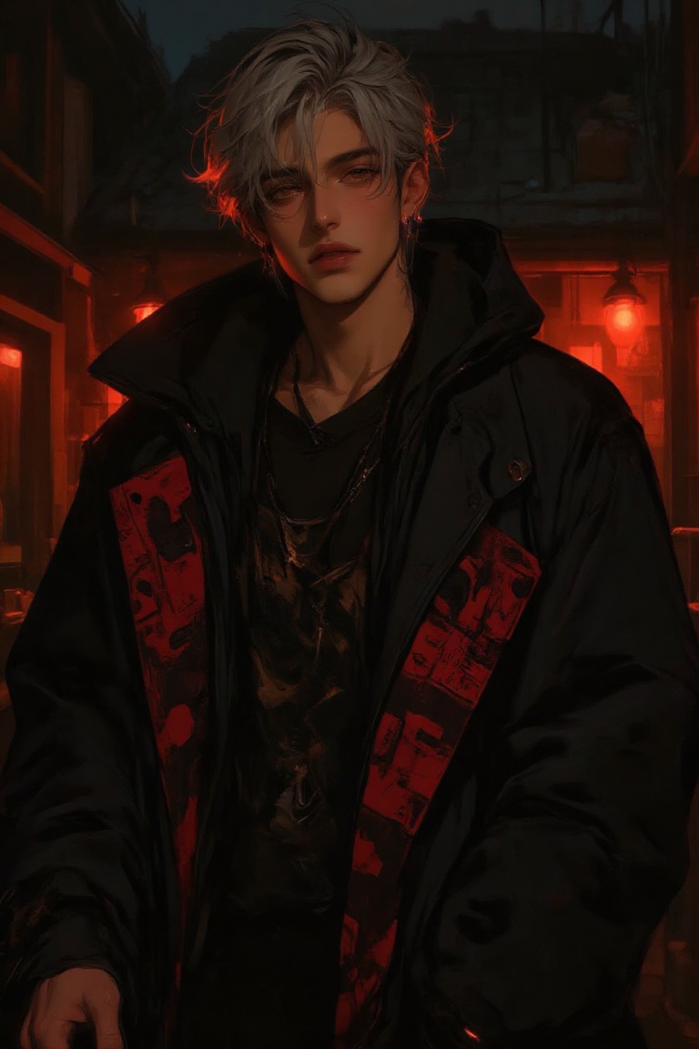 masterpiece,  best quality,  dramatic red and black lighting on Tensor.Art