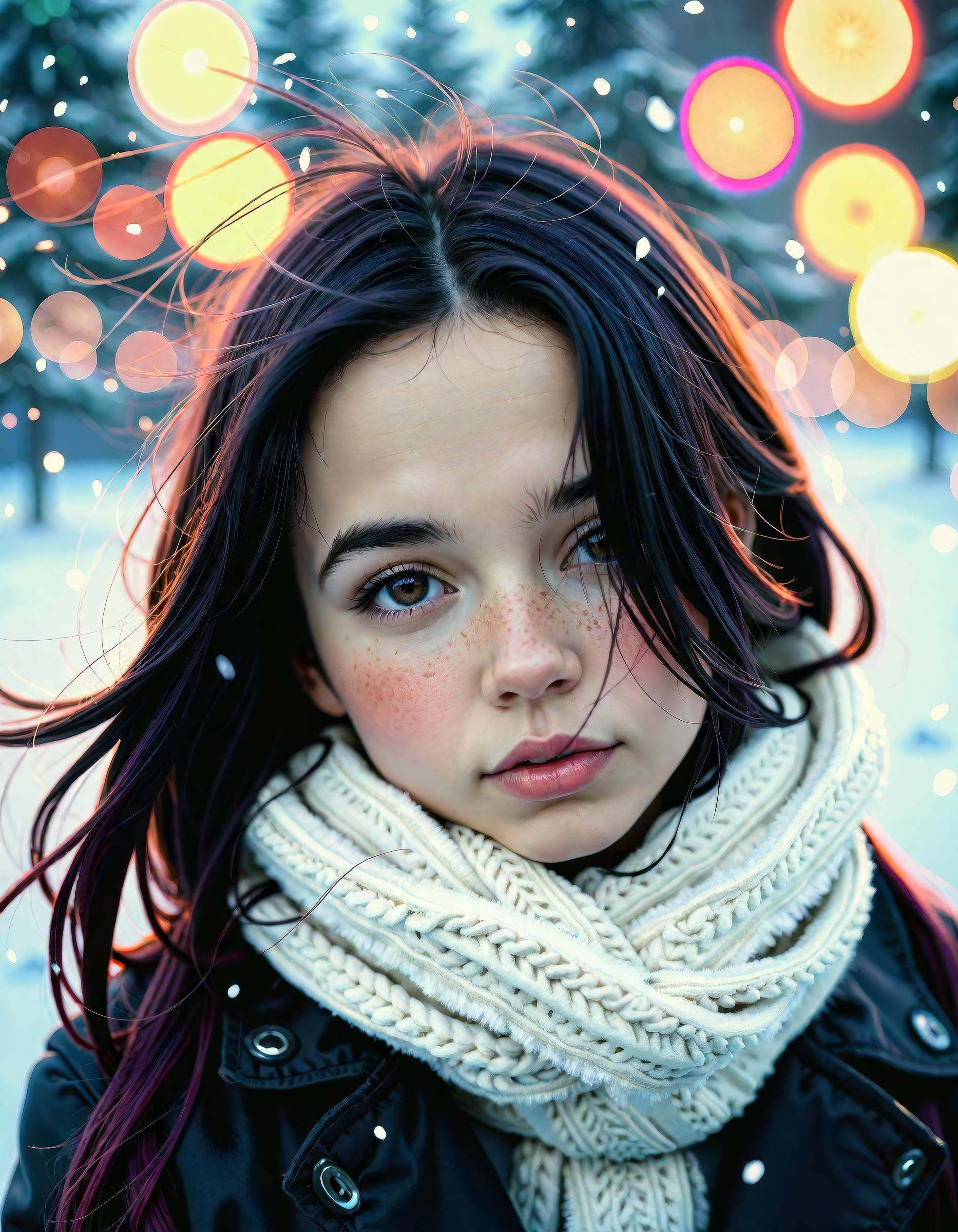 cinematic film still,  beautiful woman,  no make up on Tensor.Art