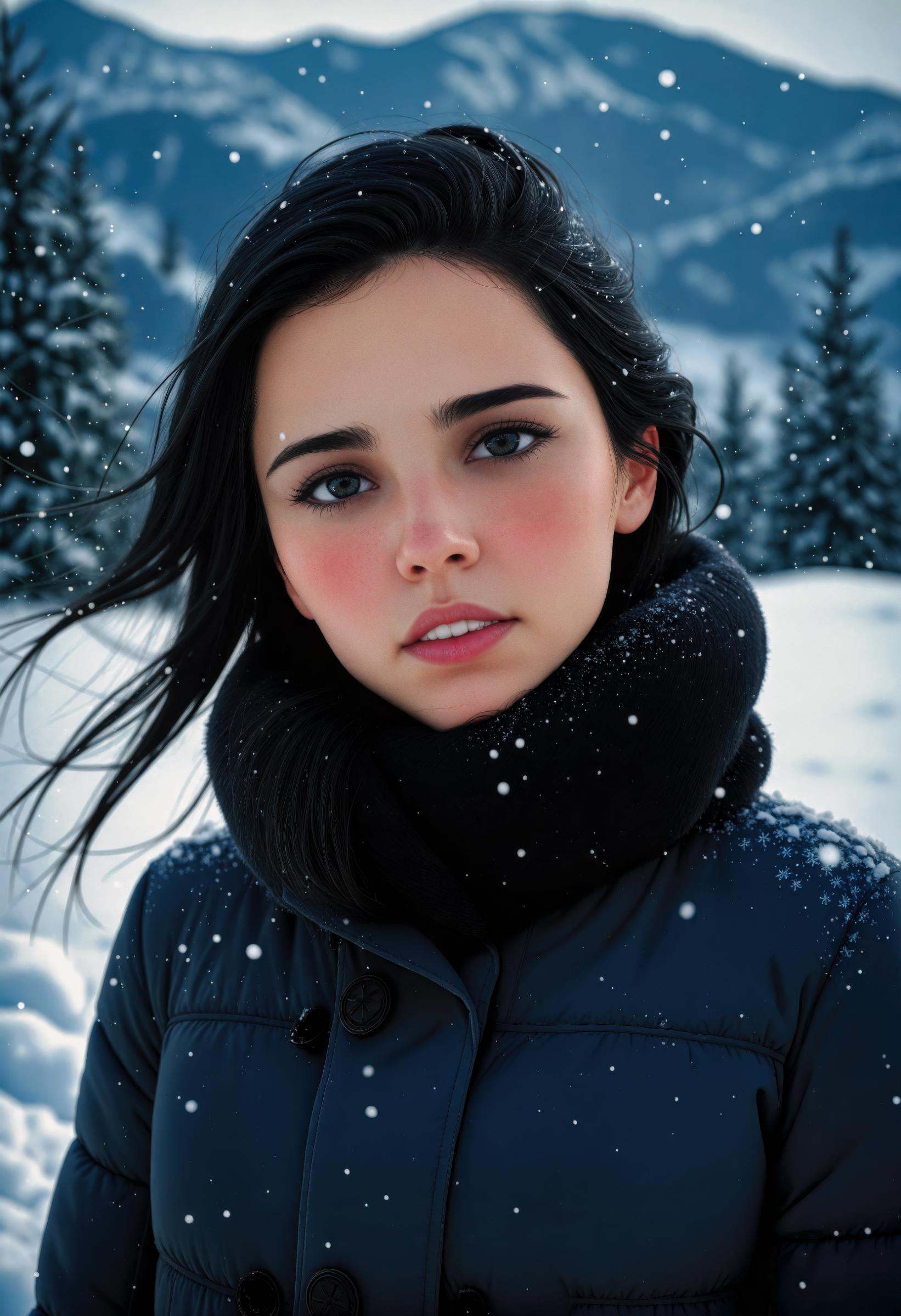 cinematic film still,  beautiful woman,  no make up on Tensor.Art