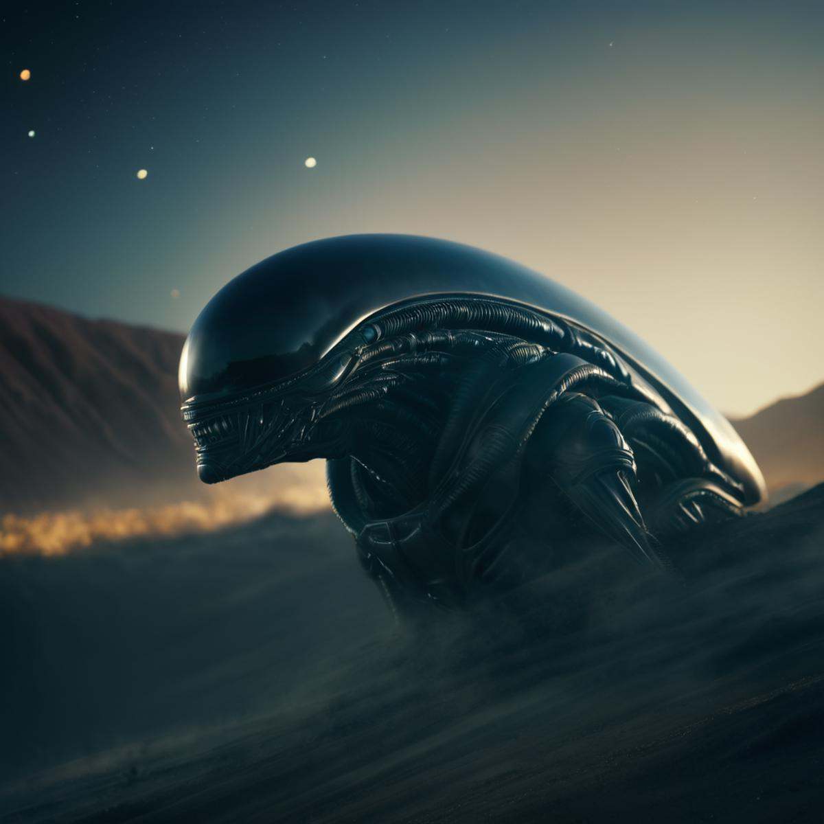 cinematic film still of a large alien spaceship,  shallow depth of field,  vignette on Tensor.Art