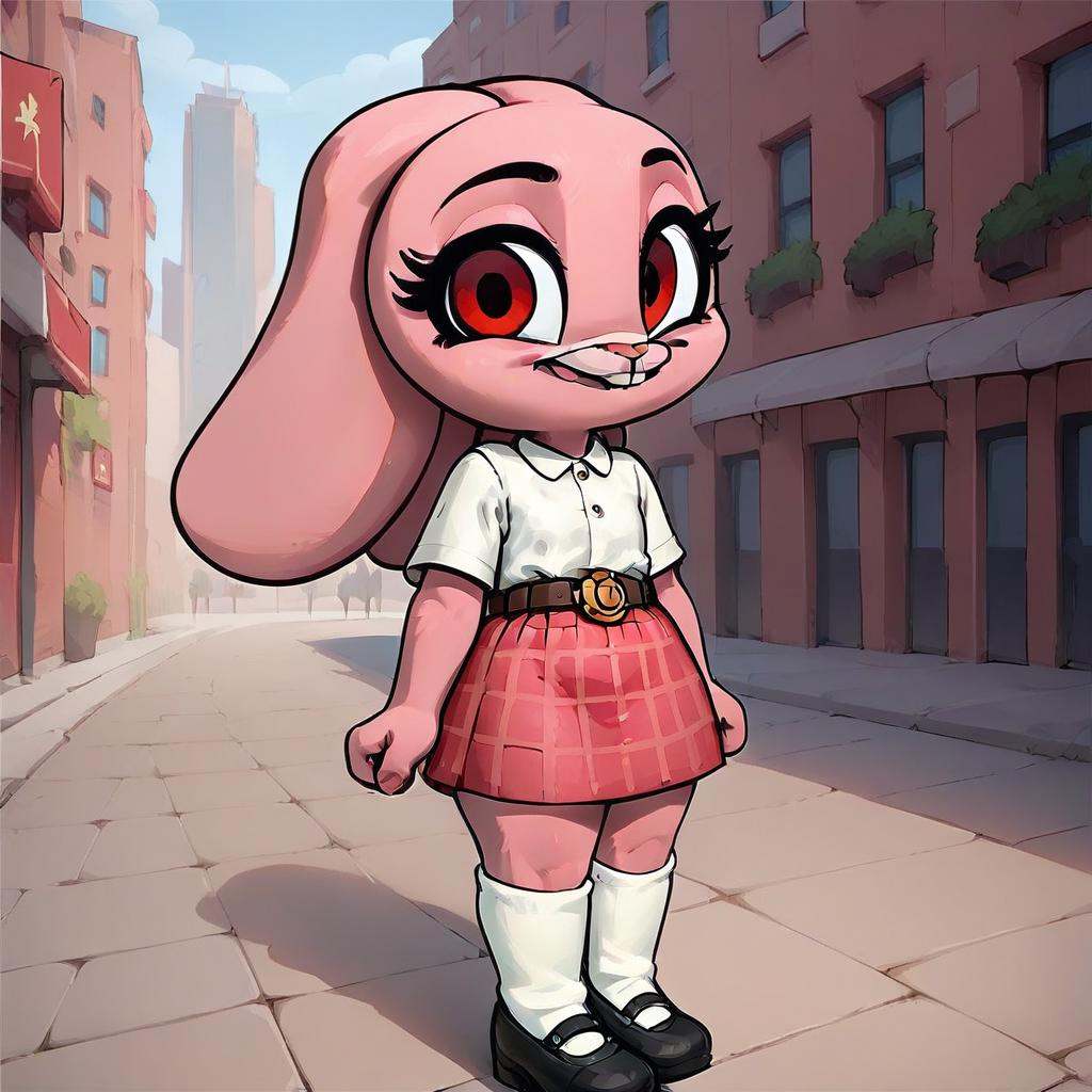 anais-waterson,  anthro rabbit,  pink fur on Tensor.Art