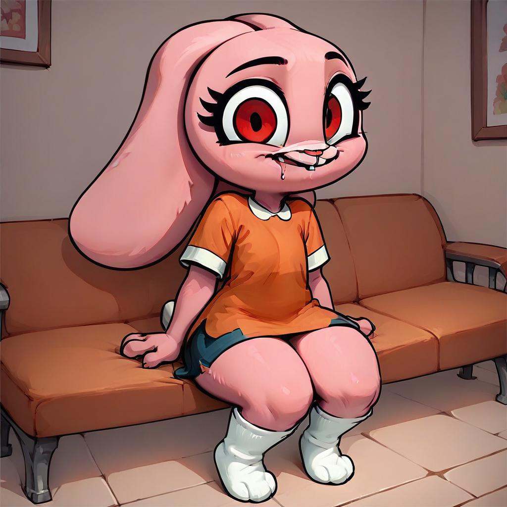 anais-waterson,  anthro rabbit,  pink fur on Tensor.Art