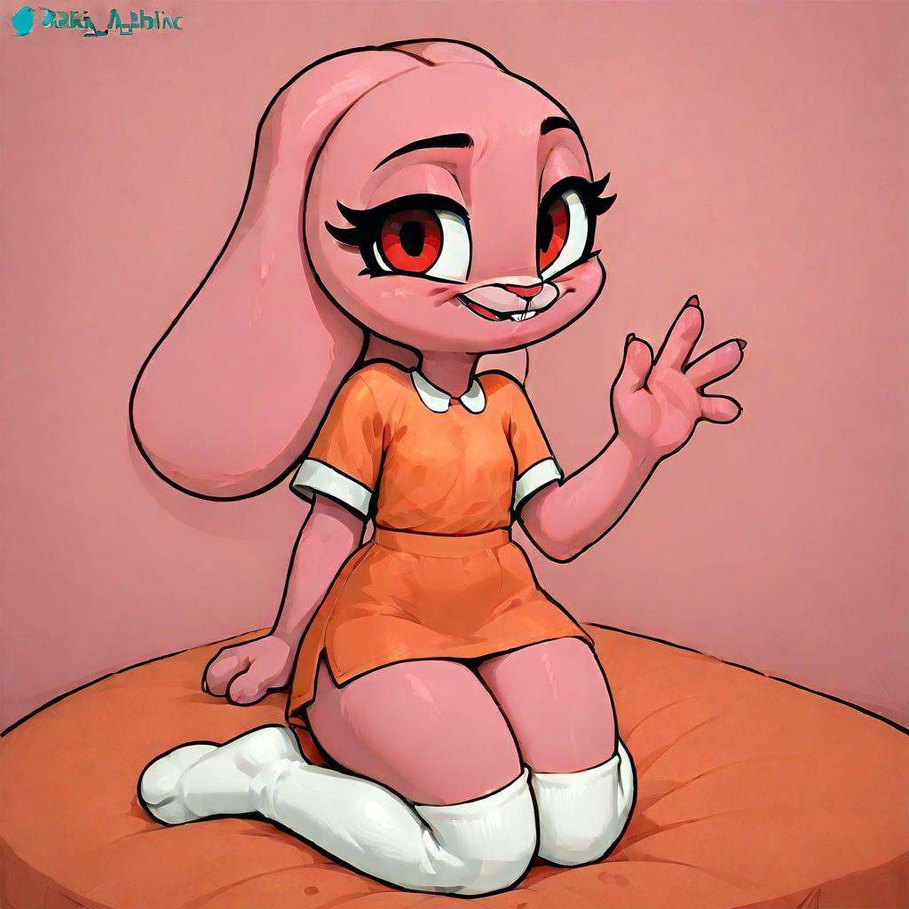 anais-waterson,  anthro rabbit,  pink fur on Tensor.Art