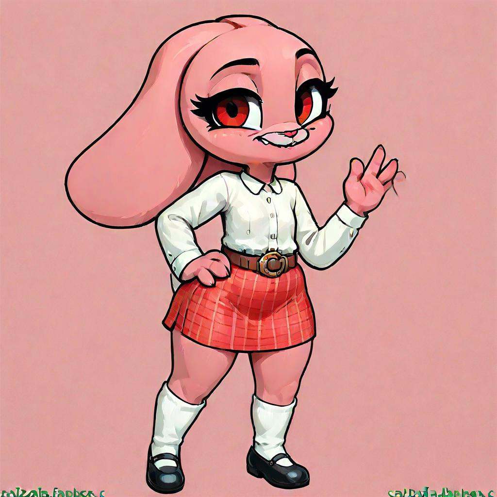 anais-waterson,  anthro rabbit,  pink fur on Tensor.Art