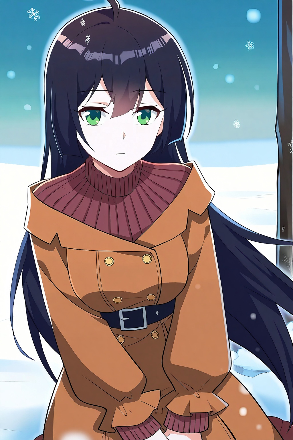 Snow,  Snow,  Sit on the ground on Tensor.Art