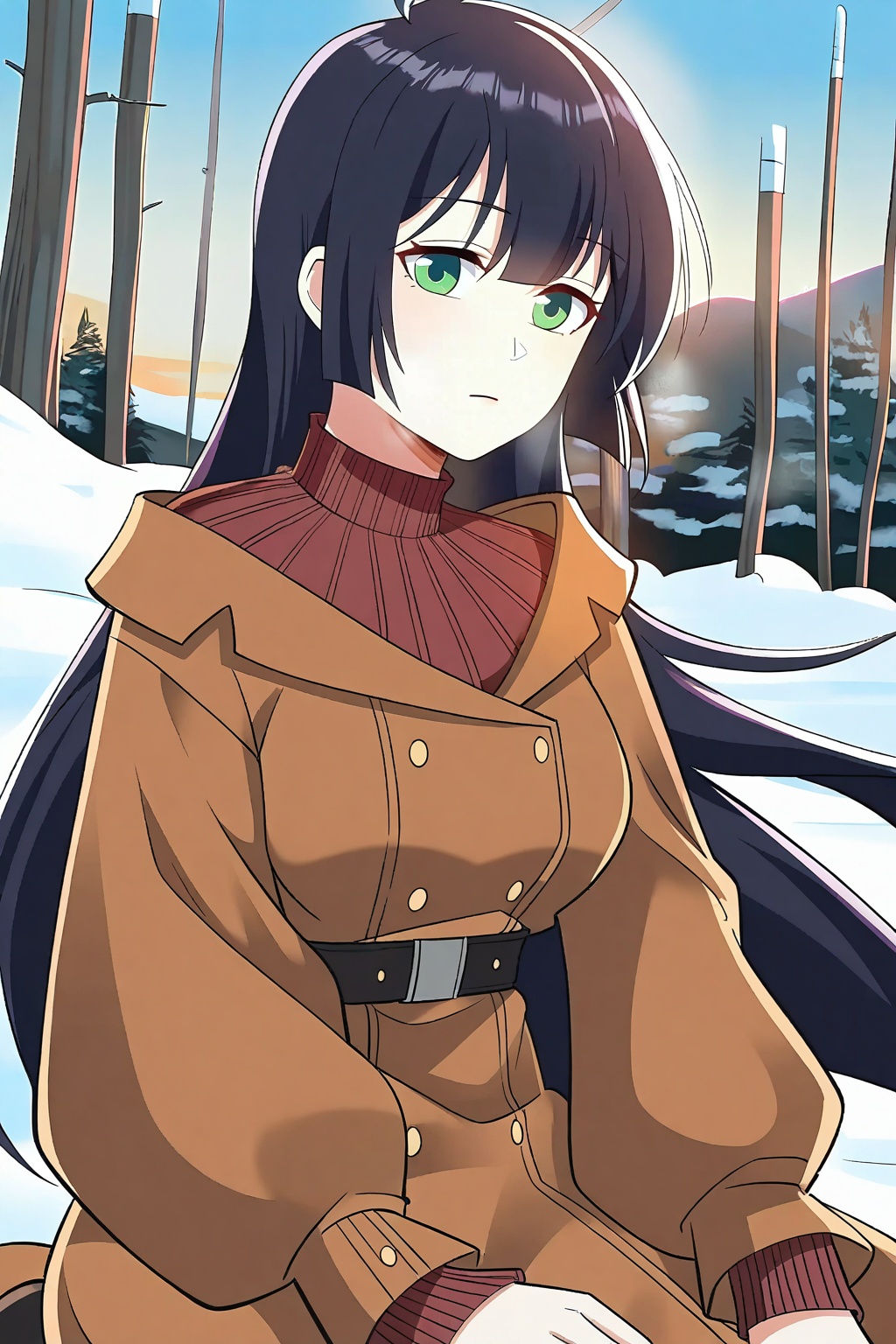 Snow,  Snow,  Sit on the ground on Tensor.Art
