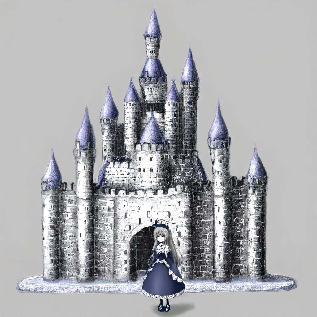 1girl,  dress,  castle on Tensor.Art