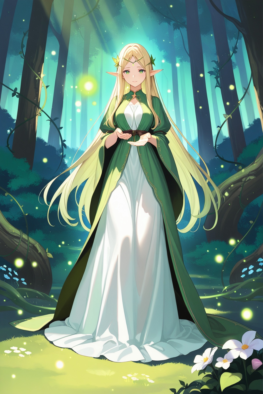 1girl,  elf,  long hair on Tensor.Art